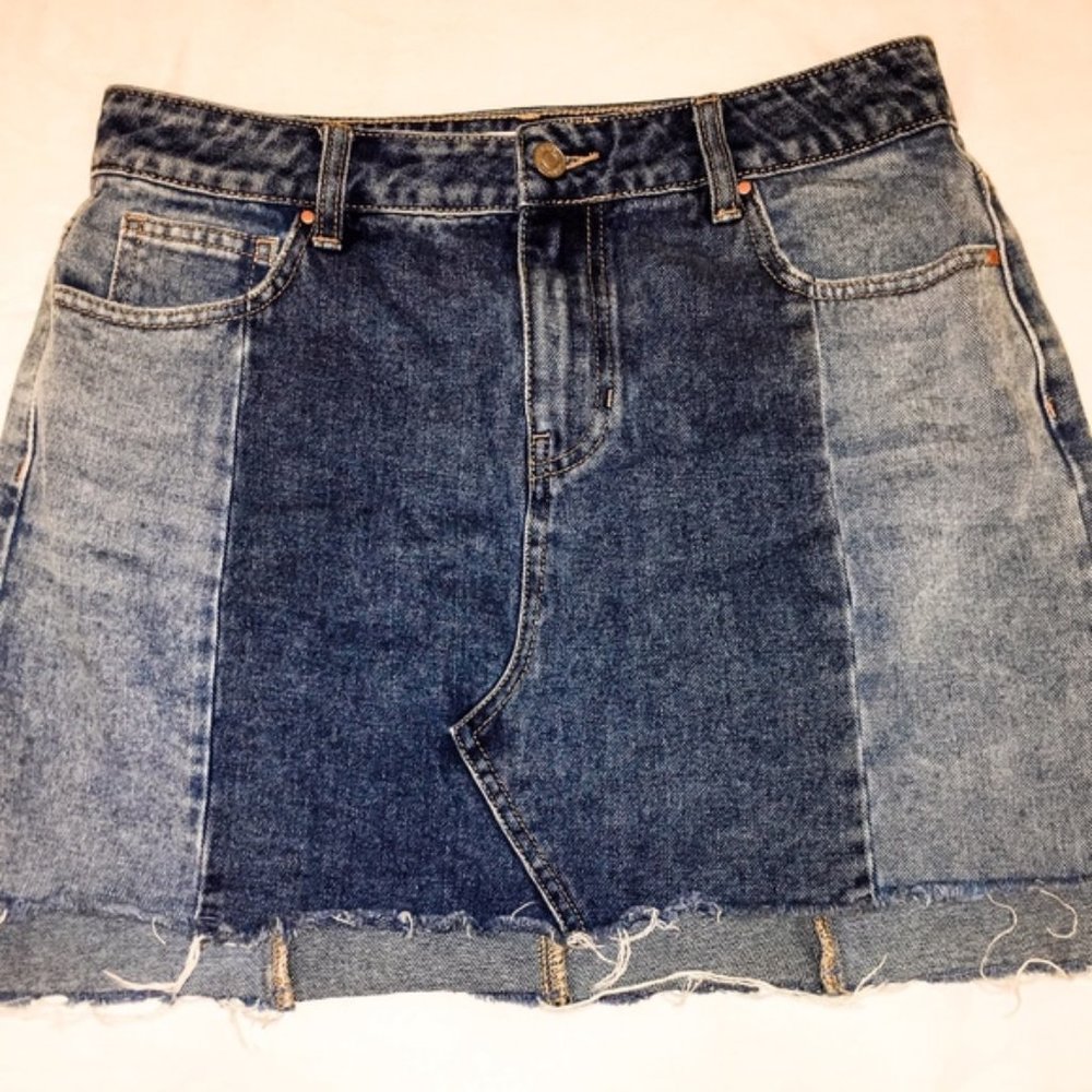 PacSun Two Tone Jean Skirt